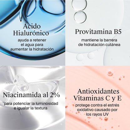 Neutrogena Hydro Boost Fluido Hidratante SPF 50 (1 x 50 ml), crema solar 50 de uso diario con ácido hialurónico y 2% niacinamida, protector solar hidratante de amplio espectro